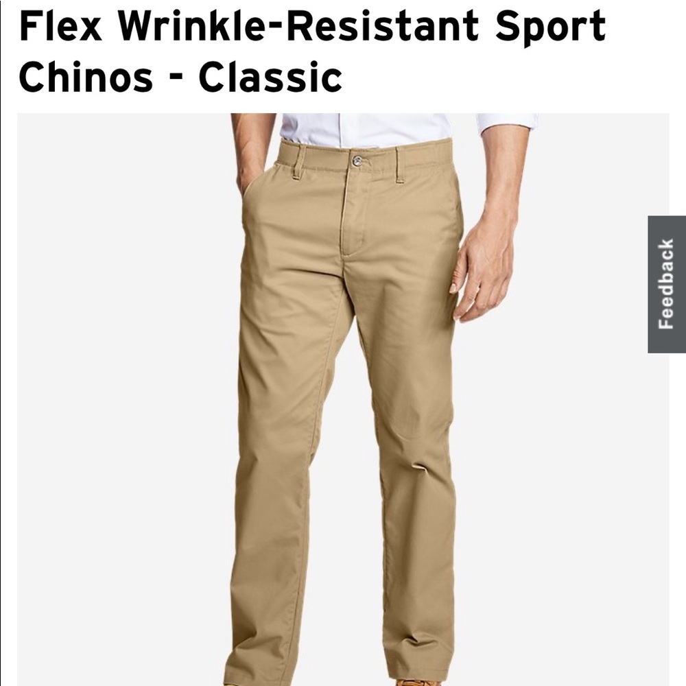 Eddie Bauer Slim Straight Wrinkle Resistant Pants